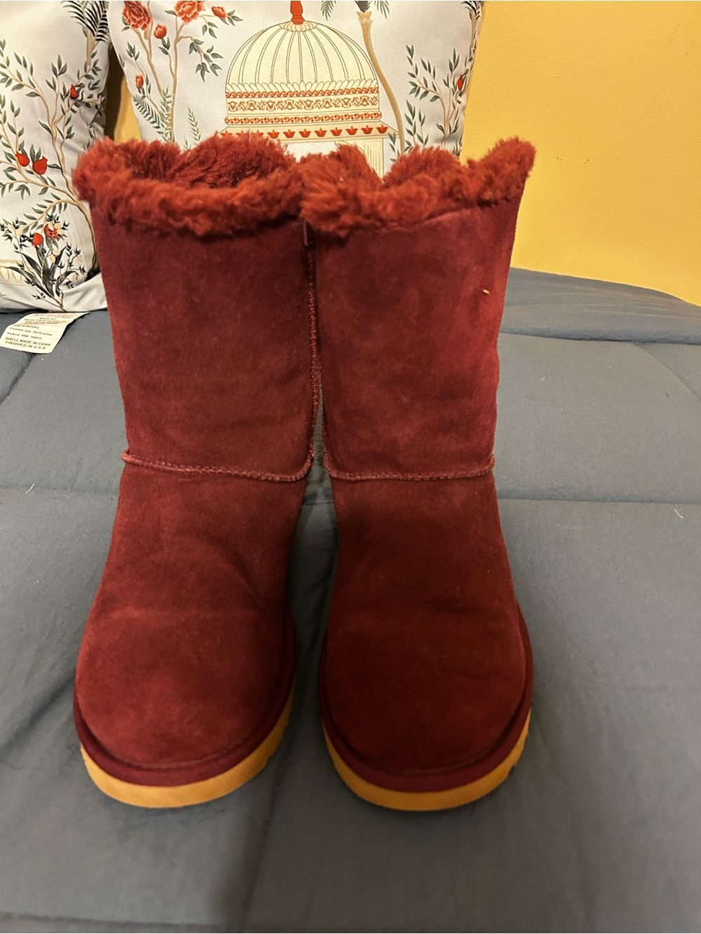 UGG Women's Crimson Suede Shearling-Lined Short Boots